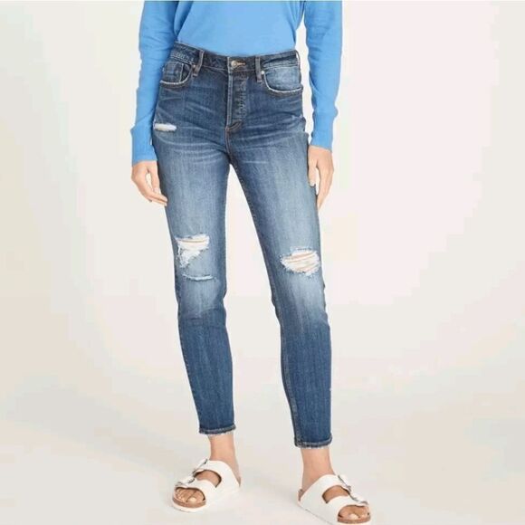 Vigoss Frankie Slim Distressed Straight Jeans Various Sizes Button Fly N… - Picture 1 of 9